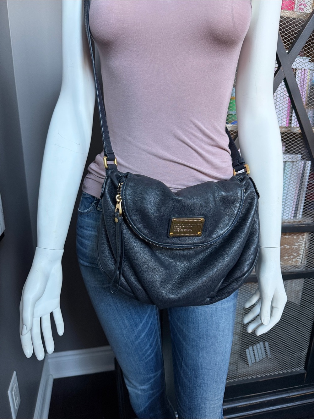 Marc by Marc Jacobs Navy Blue Leather Natasha Crossbody